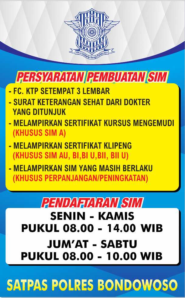 SYARAT PEMBUATAN SIM